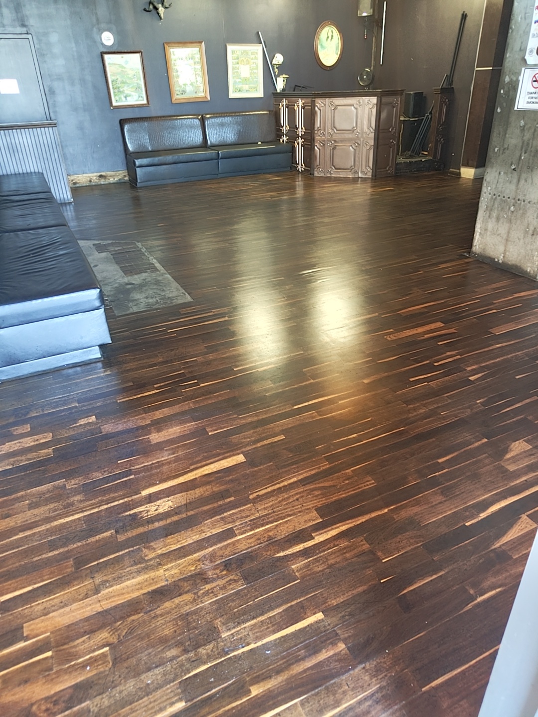 Hardwood floor refinishing and polishing